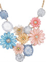 Marvelous  Pink Flowers Pendant Necklace