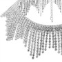Unique Shining Alloy Diamante Tassels Choker Necklace