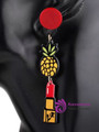 Dreamy Asymmetric Lipstick Heart Tassel Drop Earrings