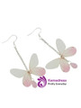 Fashion Acrylic Gem Butterfly Drop Earrings