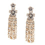 Fashion Diamond Tassel Pendant Necklace & Earrings