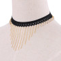 Cheap Tassels Pendant Stretch Choker Necklace