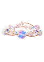 Bracelet with Curved Rose Gold Plated 925 Sterling Silver Tube Beads Colorful In Stock Stylish