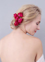 Hair Jewelry With Raw Silk Flowers Beautiful Wedding