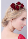 Hair Jewelry With Cloth Roses & Lamina Chic Alloy Wedding