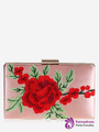 Beautiful Flower Embroidery Clutch Bag