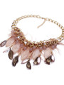 Fashion Gold Chain Feather Fringe Necklace
