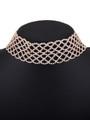 Fashion Luxury High Quality Wide Rhinestone Choker Necklace