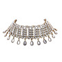 Cheap Wide Rhinestone Water-Drop Choker Necklace
