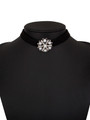 Cheap Pearl And Rhinestone Pendant Choker Necklace