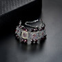 Fashion Rhinestone Round Sparkly Chain Bracelet
