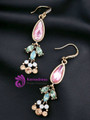 Cheap Colorful Faux Crystal Drop Earrings