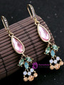 Cheap Colorful Faux Crystal Drop Earrings