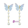 Cheap Faux Pearl Butterfly Earrings