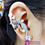 Rhinestone Mermaid Ear Cuff ONE PIECE Faux Pearl