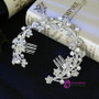 bride jewelry Pearl Rhinestone Tiara Comb