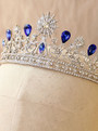 Crown with blue bride jewelry tiara bridal tiara stage Star fashion