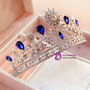 Crown with blue bride jewelry tiara bridal tiara stage Star fashion