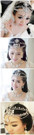 Luxury bride wedding tiaras tassel frontlet semi-precious
