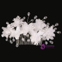 flower hair accessories Combs tiara handmade yarn crystal