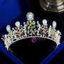 Baroque bride headdress ornaments fashion color crystal beaded crown