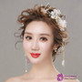 wedding hair accessories silk Flower Beaded tassels hairband