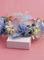 bride wedding wreath headdress flower hair accessories sweet blue