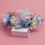 bride wedding wreath headdress flower hair accessories sweet blue
