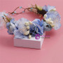 bride wedding wreath headdress flower hair accessories sweet blue