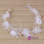 bride wedding accessories handmade jewelry pearl headdress feathers