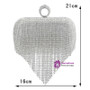 European Tassel Rhinestones Day Clutch With Finger Ring Diamonds Evening Bags