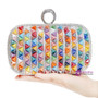 Fashion Women Evening Bags Colorful Candy Beaded Wedding Party Handbags