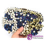 Luxury Blue Beaded Evening Bag Pearl Clutch Wedding Bridal Party
