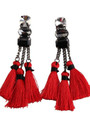Red Color Fashion Vintage Statement New Long Tassel Bohemia