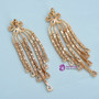 Luxury Vintage Design Bridal Flower Tassel Big Earrings