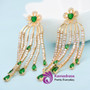 Luxury Vintage Design Bridal Flower Tassel Big Earrings