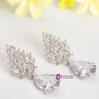 Luxury Large Earrings Female Wedding Jewelry Bridal Big Heavy