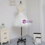 A-line Cap Sleeves Short Mini Organza Crystals Open Back Cocktail Dresses