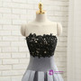Gray 2017 Homecoming Dresses A-line Strapless Knee Length
