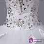 A Line Sweetheart Beading Wedding Dresses Long Train Lace Up Bridal Gowns