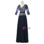 A-line V-neck Half Sleeves Navy Blue 2017 Mother Of The Bride Dresses