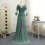 A-line V-neck Plus Size Green 2017 Mother Of The Bride Dresses