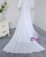 2017 Formal Celebrity Dresses Mermaid Two Pieces White Sexy Long Sleeves Backless
