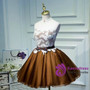 A-line Homecoming Dress Short/Mini brown Juniors Homecoming Dresses