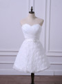 Hot Sale Short Wedding Reception Dresses Cheap White/Ivory Bridal Gown