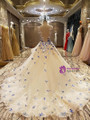 A Line Elegant Party Evening Dresses Long With Butterfly Lace Wedding Dress