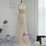 Luxurious 2017 Prom Dresses Mermaid Sweetheart Champagne Slit Beaded Crystals