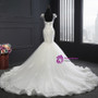 Glamorous Wedding Dresses Mermaid Wedding Dress Appliques Scoop Neck