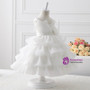 White Organza With Flowers Ball Gown Flower Girl Dresses 2017