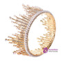 Luxury Rhinestone Round Wedding Queen King Crown For Bridal Tiaras